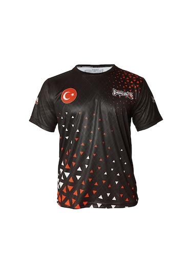 Dragondo Tx8593 Kick Boks Tişört Kickboks Baskılı Tişört Siyah