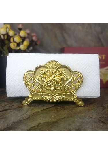 Altın Tavuskuşu-avrupa Tarzı Masa Doku Tutucu Peçete Raf Standı Metal Sanat Zanaat Ev Dekorasyon El Restoran Masaüstü Cafe Süsler Hediye