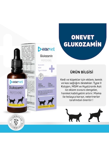 Onevet Kedi Ve Köpekler İçin Glukozamin Damla 50 Ml