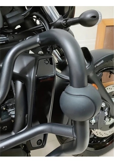 Xuweiwei 2pcs Set Harley Yamaha 24mm 32mm Motor Koruma Çerçevesi Kaucuk Top