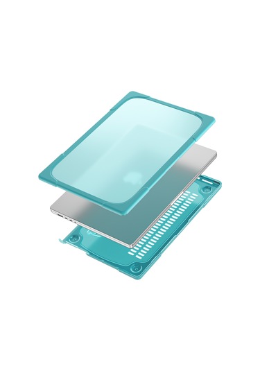 Cbtx Destek Standlı MacBook Pro 14.2" A2442 Laptop Koruyucu Kılıfı  Bebek Mavisi