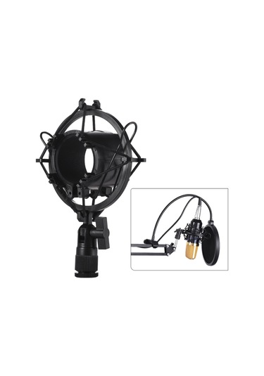 Mufunye Univerdal Kondansatör Mikrofon Mikrofon Şok Montaj Tutucu Braketi Plastik Titreşim Önleyici Çevrimiçi Yayın Stüdyosu Müzik Kaydı İçin A