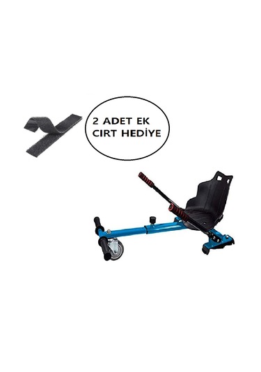 Hoverkart Elektrikli Kaykay Koltuk Scooter Aparat Mavi + Ek Cırt
