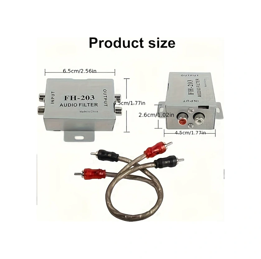 Hightower Car Audio Filter 203, Araç Ses Sistemi Gürültü Önleyici, Amplifikatör Ve Subwoofer İçin 2 Kanallı Rca Izolasyon Filtre