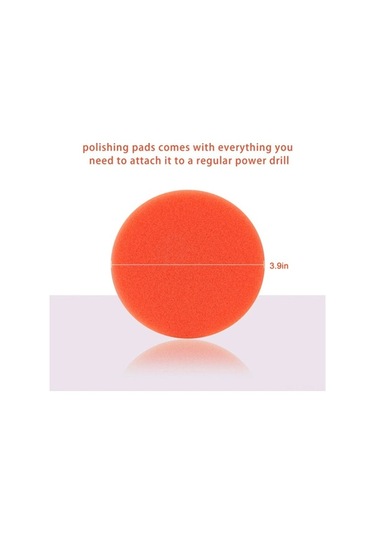 Besthome1 Otomotiv Cila Sünger Seti 7 Parça - M10 Çap, 25mm Kalınlık, Oranj Sponge, Polishing Kiti