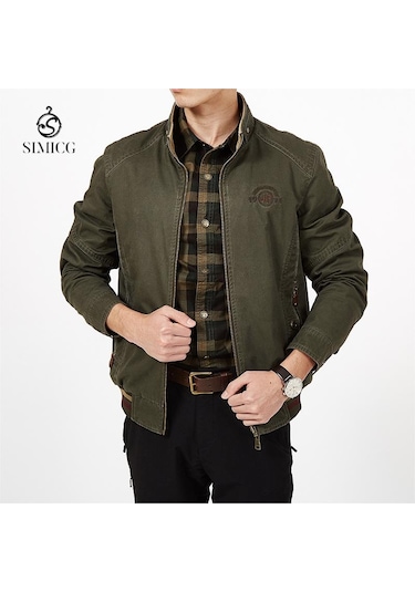 Simicg Ters Çevrilebilir Erkek Ceket Yeşil - Haki