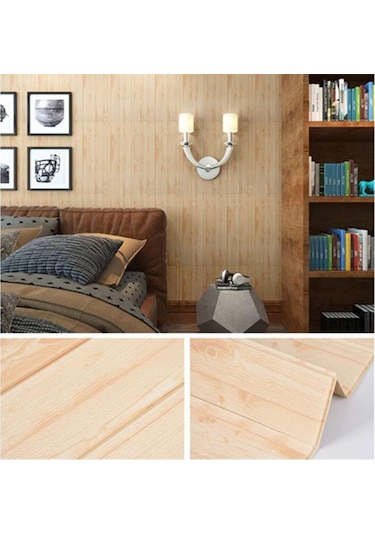 10 Adet Nw37 Ahşap Lambri Arkası Yapışkanlı Esnek Silinebilir