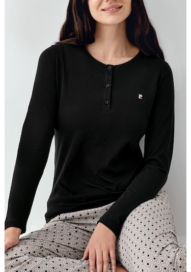 Pierre Cardin Kadın Siyah Pijama Takımı Pc9102-s-v1 Siyah