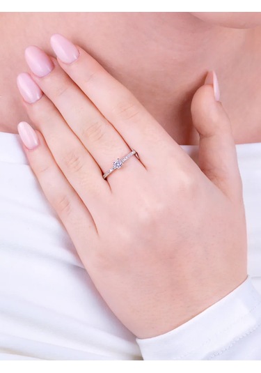 Torgovyj Dom Uvelir Holding İnci Taşlı İnce Gümüş Yüzük Nişan Yolu 391560682 Gümüş