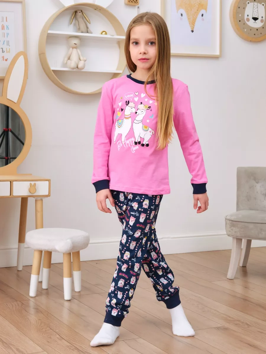 T-sod Pjama Şort Ve Uzun Kollu Üst İle 149822605 Pembe