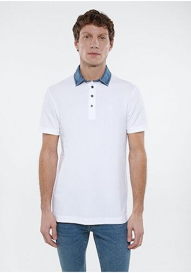 Mavi Erkek Polo Tişört Beyaz 062685-27879 Beyaz