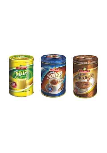 Altıncezve Salep, Muz, Sıcak Çikolata Teneke 250 Gr 3'lü Paket 750 G