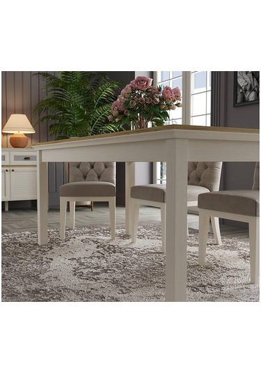 Sakura Beyaz - Dişbudak Frn - 21023-160 Misto Açılabilir Masa Beyaz - Ceviz