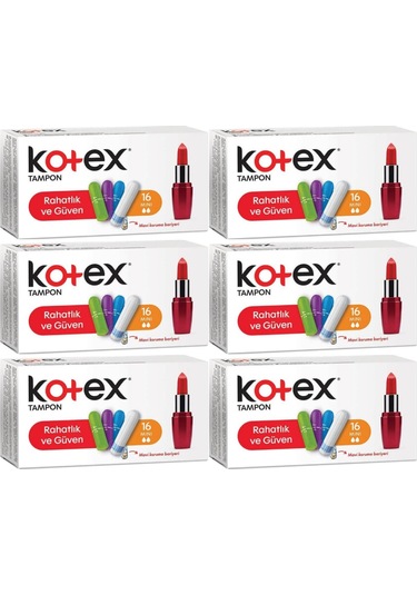Kotex Tampon Mini 96 Lı Set 6pk 16