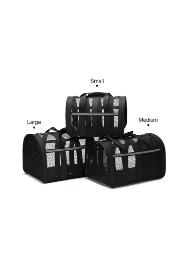 Geeksen Kedi Çantası Yeşil M Taşınabilir Katlanabilir Evcil Hayvan Çantası File Nefes Alabilen Evcil Hayvan El Çantası Postacı Çantası