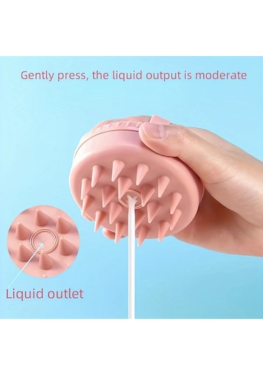 Elmpaly Pembe Lambano Silikon Saç Fırçası: Yumuşak, Dayanıklı, Masajlı Ve Şampuan Dispanseri