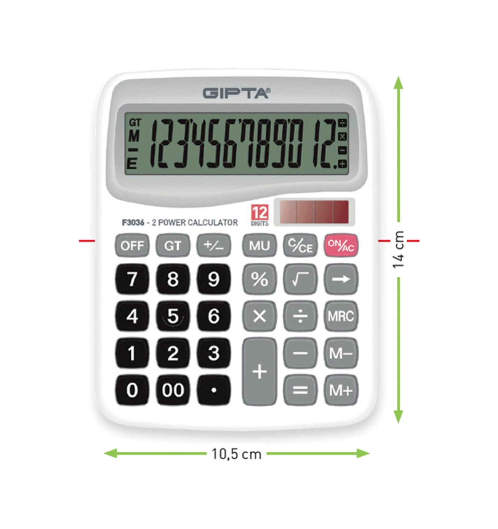 Hesap Makinası Masa Üstü 12 Hane F3036 Diğer