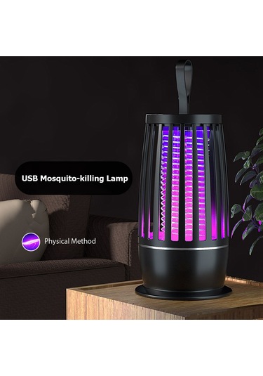 Youmex Usb Portatif Elektrikli Led Akıllı Mus İpi Tutucu Sinek Öldürücü - Siyah