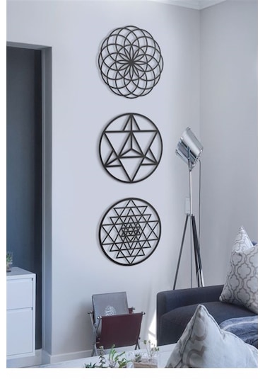 Merkaba Torus Sri Yantra - Metal Dekor Set