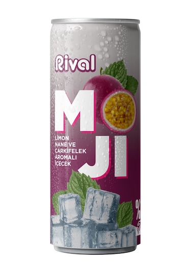 Rival Moji Limon, Nane Ve Çarkıfelek Meyvesi Aromalı Gazlı İçecek 250 Ml 6'lı