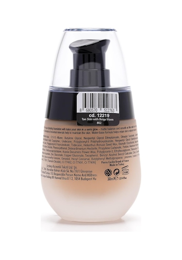 Pierre Cardin Aqua Wow Mineralli Su Bazlı Fondöten Tan Skin With