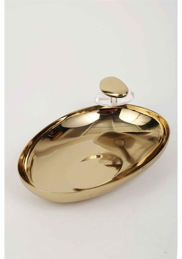 Vitale Volkan Gold Çerez Tabağı 17 13 5 Cm Mtfk.0184 Diğer