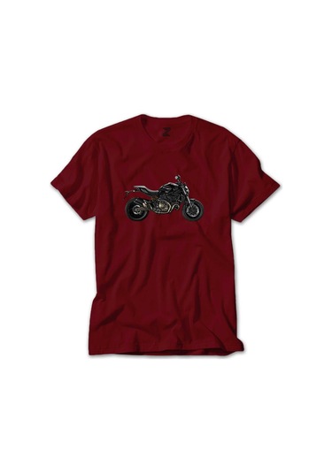 Ducati Monster Motosiklet Canavarı 821 Kırmızı Tişört