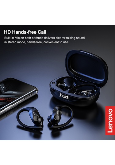 Mufunye Lenovo Lp75 Spor Kulaklığı: Bluetooth 5.3, Dokunmatik Kontrol, Şarj Kutusu İle Kablosuz Ses Deneyimi