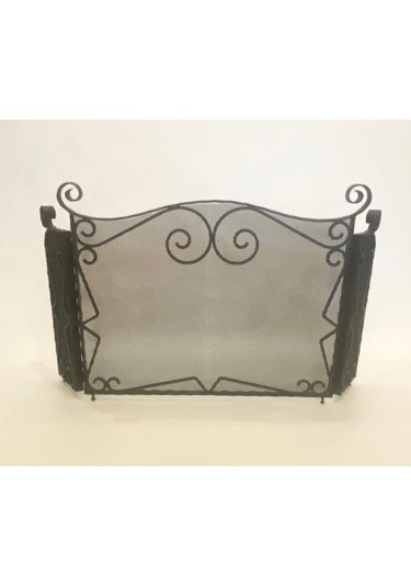 Siyah Kanatlı Ferforje Siperlik Şömine Siperliği