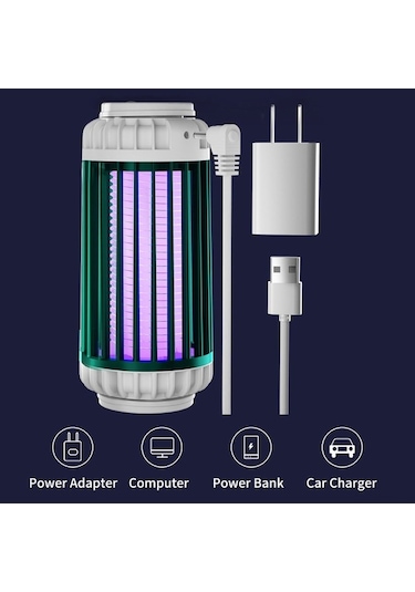Tongxida Elektrikli Sivrisinek Lambası: Usb Şarjlı, 1200mah, Işık Modu, İç/dış Kullanım