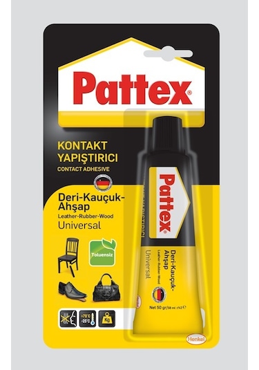 Pattex Kontakt Yapıştırıcı 50g - Deri, Kauçuk Ve Ahşap İçin Güçlü Ve Dayanıklı Yapışma