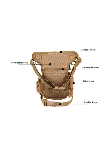 Teltree Dış Mekan Ayak Çantası, 800d Oksford Kumaşı, Su Geçirmez, Dayanıklı, Çok Amaçlı Bel/omuz Çantası, Outdoor Spor/fotoğrafçılık İçin Siyah