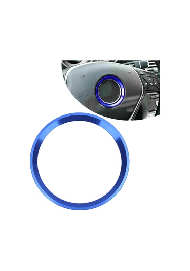 Lemestar Mercedes C E Cla Gla Glc Gle Sınıfı 2015+ İçin Aluminyum Alüminyum Direksiyon Merkezi Dekoratif Çerçeve - Mükemmel Uyum, Dayanıklı, Modası Takip Eden Mavi Renk Diğer