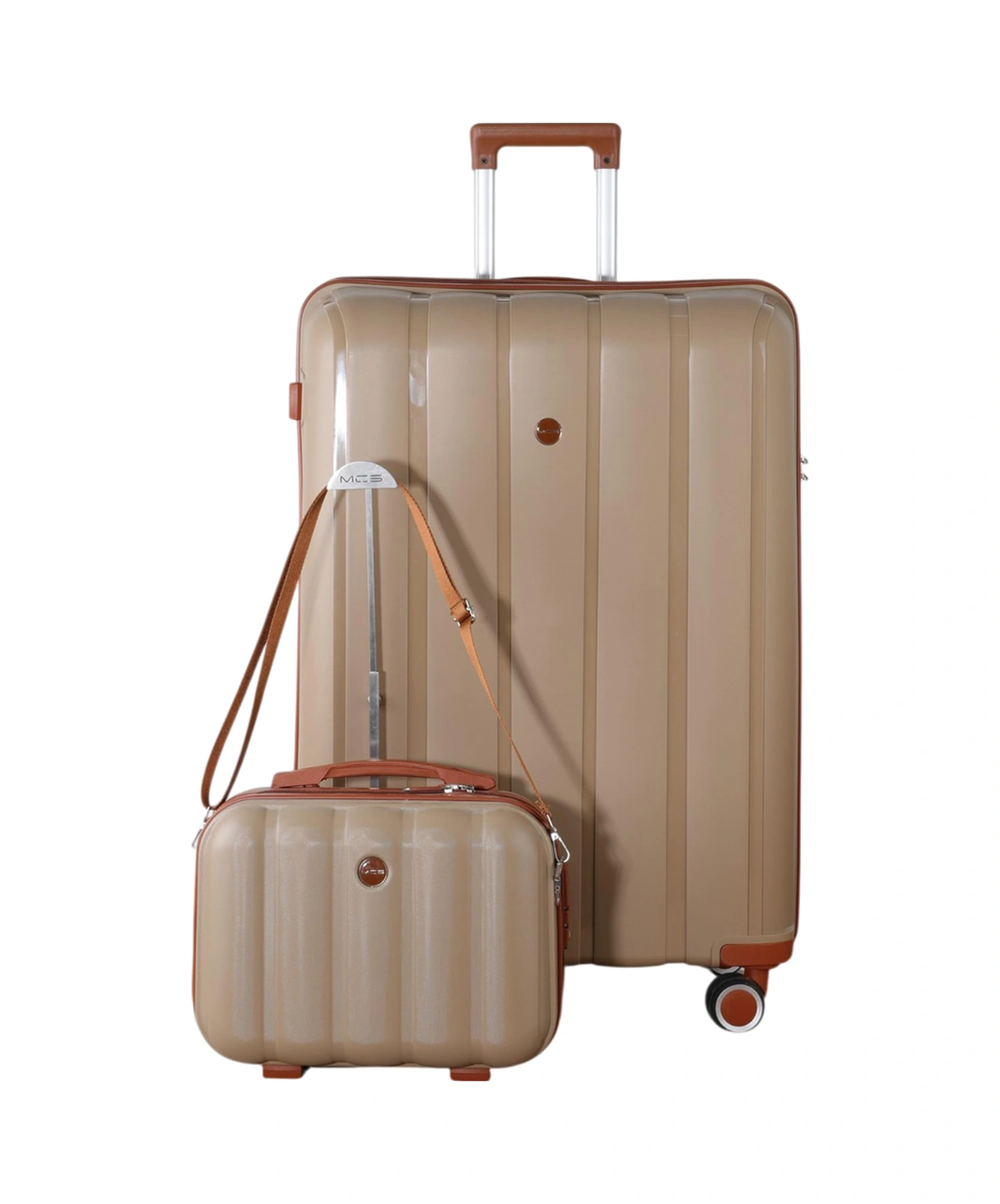 Mçs Polipropilen 2li Valiz Seti Büyük & Makyaj V305 S21yy1000081-set 10584 Şampanya/kahve
