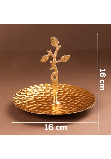 Porsima 4324 Gold Metal Mini Sunumluk- Mini Şekerlik Lokumluk