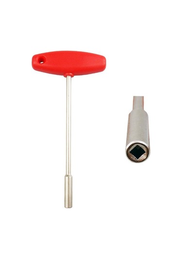 Sones Gizli Tel T Şeklinde Anahtar Bisiklet Alet Yuvası Kare Delik 3,6 Mm