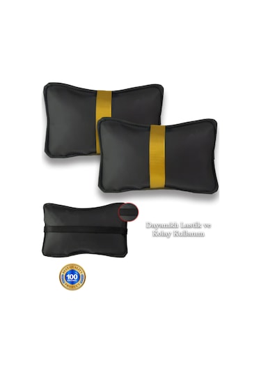 Peugeot 301 Uyumlu Oto Koltuk ,araba Boyun Yastığı Taba Renk 2 Adet Siyah