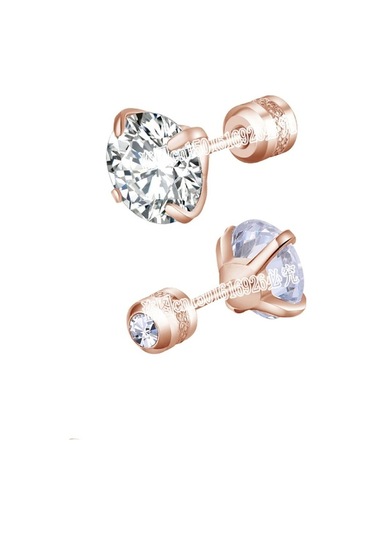 Flybuy Zirkon White-1 Vida Titanyum Size Renk Paslanmaz Pair Mm Küpe Kristal Kore Kadınlar Için Cz Color Cm-gümüş Çelik 8 4 1.50 Ve Gümüş