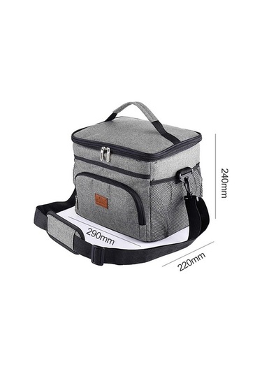 Pazly 16l Büyük Kapasiteli Sızdırmaz Termal Öğle Yemeği Çantası Piknik Soğuk/sıcak İzoleli Omuz Çantası Mavi Mavi