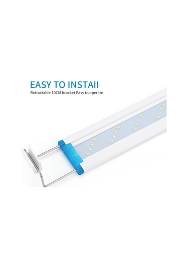 Kosona 18cm Akvaryum Led Işığı, Mavi-beyaz-kırmızı Üç Renk Değişimi, Su Bitkileri Için, Avrupa Standartı, 8w Soğuk Işık