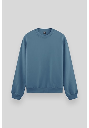Tommy Life Orman Yeşili Basic O Yaka Rahat Form Erkek Sweatshirt - 88053 Yeşil