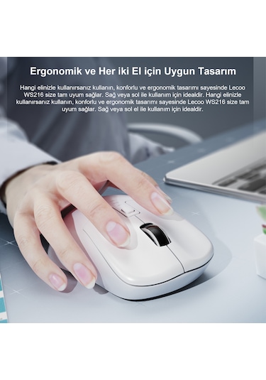 Lecoo WS216 Kablosuz 1600 Dpı 7 Tuşlu Optik Mouse