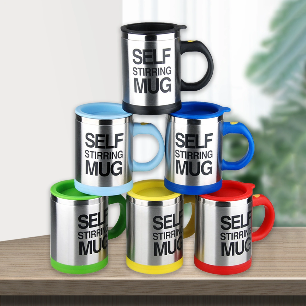 Youtek 400ml Çift Katlı Paslanmaz Çelik Otomatik Kahve Karıştırıcı Bardak - Elektrikli Karıştırıcı, Sıcak/soğuk İçecekler İçin Ev/ofis/outdoor Kullanıma Uygun Siyah