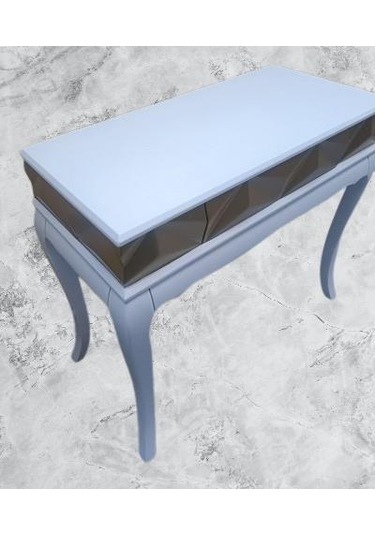 Dresuar Piramit Model 90521 Gold Beyaz Uyum Lükens Kayın Ayak El Yapım Beyaz