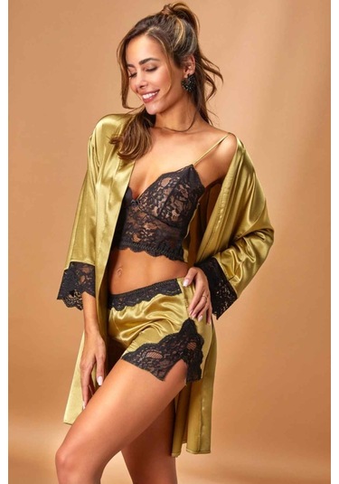 Nurteks 3509 3 Lü Tk Gecelik Amber