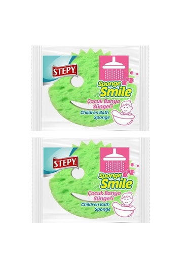 Stepy Sponge Smile Çocuk Banyo Süngeri X 2 Paket
