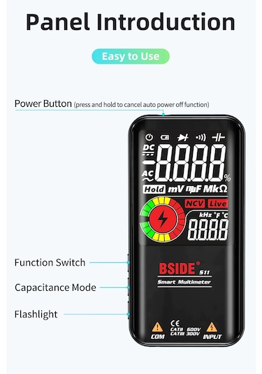 Bside S11 Akıllı Dijital Multimetre