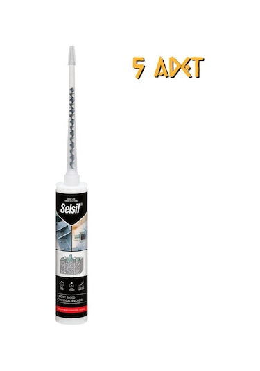 Selsil 2k Epoksi Bazlı Kimyasal Dübel 300 Ml. - 5 Adet