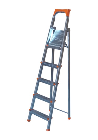 4+1 Galvanizli Profil Merdiven Katlanır Dayanıklı Tasarım Ev Bahçe Ofis Kullanımı İçin Uygun