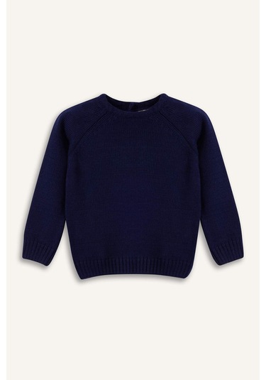 Defacto Erkek Bebek Bisiklet Yaka Triko Kazak F2408a525wnnv256 Lacivert